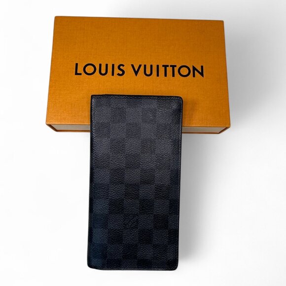 Men's Louis Vuitton - Damier Graphite Brazza Wallet - Picture 1 of 13